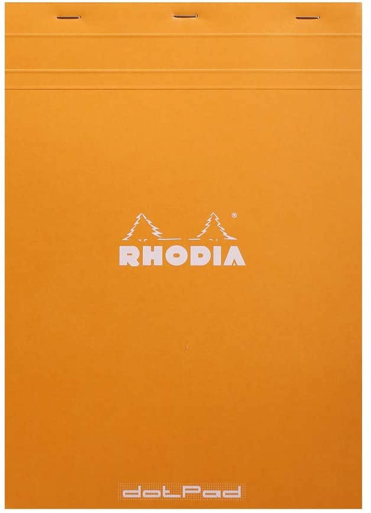 Rhodia Wirebound Graph Notepad - 6x8.25 Inch Orange Cover, 80 Sheets