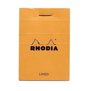 Rhodia Staplebound Notepad - Lined 80 sheets - 2 x 3 - Orange cover