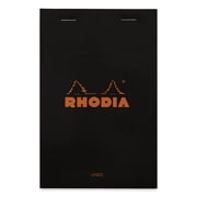 Rhodia Top-Stapled Notepad - Black, Ruled, 4-3/8" x 6-3/8"