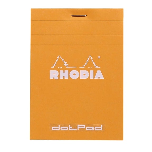Rhodia Top-Stapled Notepad - Orange, DotPad, 3-3/8" x 4-3/4"