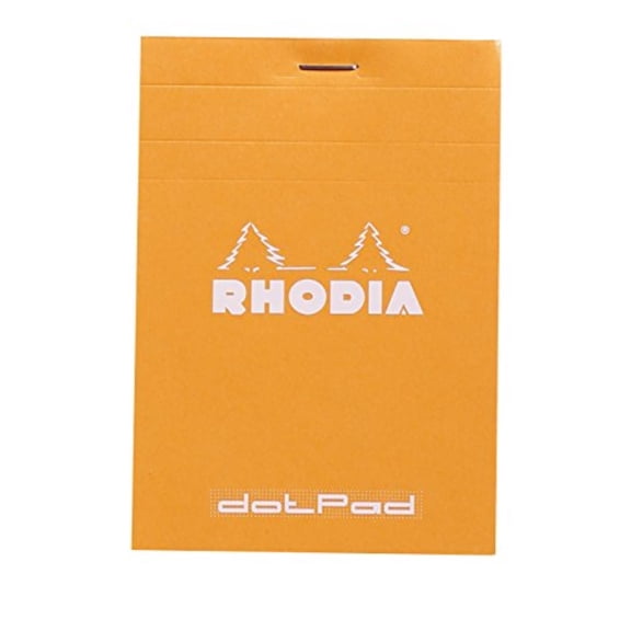 Rhodia Top-Stapled Notepad - Orange, DotPad, 3-3/8" x 4-3/4"