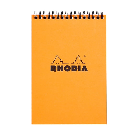 Rhodia Wire-Bound Sketchbook, Graph, 6 in x 8.25 in, Orange