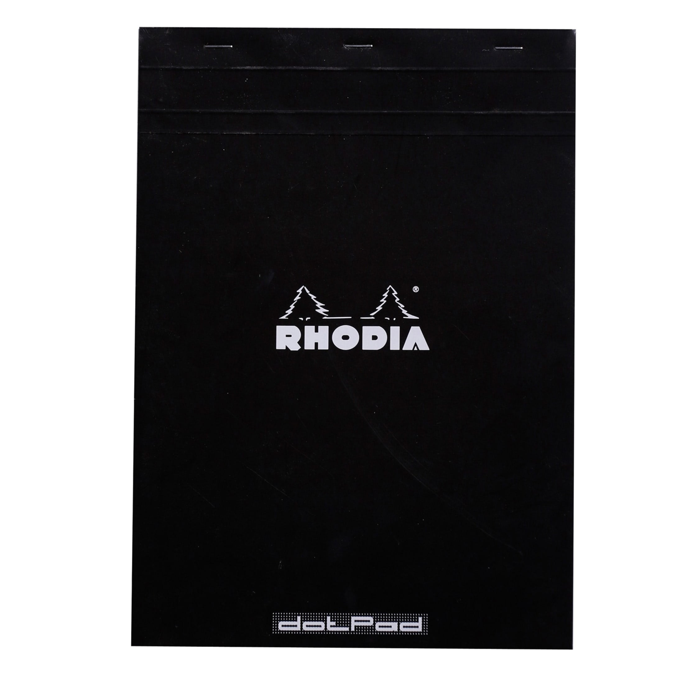 Rhodia dotPad Grid Pad, Staple Bound, Black, 8.25 in x 11.75 in