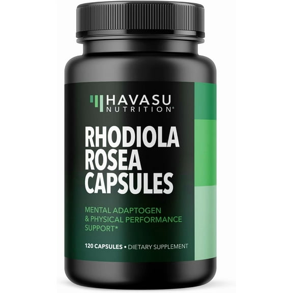 Havasu Nutrition Rhodiola Rosea Supplement, 3% Salidrosides & 3% Rosavins Extract, 120 Capsules