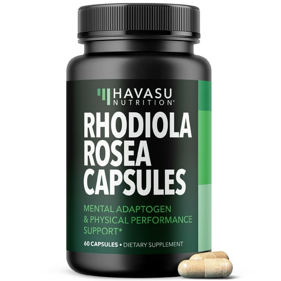 Havasu Nutrition Rhodiola Rosea Supplement, 3% Salidrosides & 3% Rosavins Extract, 60 Capsules