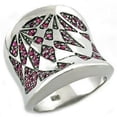 thumbnail image 1 of Rhodium 925 Sterling Silver Ring with AAA Grade CZ, Ruby - Size 6, 1 of 1