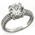 thumbnail image 1 of Rhodium 925 Sterling Silver Ring with AAA Grade CZ in Clear for Women Style LOAS1223, 1 of 1