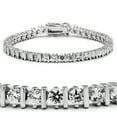 thumbnail image 1 of Rhodium Brass Bracelet with AAA Grade CZ in Clear for Women Clear Stone Color Style 47206 Size 8, 1 of 1