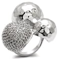 thumbnail image 1 of Rhodium Brass Ring with AAA Grade CZ, Clear - Size 7, 1 of 1