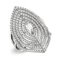 thumbnail image 1 of Rhodium Brass Ring with AAA Grade CZ, Clear - Size 7, 1 of 1