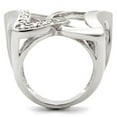 thumbnail image 1 of Rhodium Brass Ring with AAA Grade CZ in Clear for Women Clear Stone Color Style 0W050 Size 9, 1 of 4