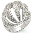 thumbnail image 1 of Rhodium Brass Ring with AAA Grade CZ in Clear for Women Clear Stone Color Style 1W019 Size 7, 1 of 2