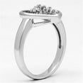 thumbnail image 1 of Rhodium Brass Ring with AAA Grade CZ in Clear for Women Clear Stone Color Style 3W046 Size 9, 1 of 3