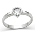 thumbnail image 1 of Rhodium Brass Ring with AAA Grade CZ in Clear for Women Clear Stone Color Style 3W107 Size 9, 1 of 4