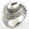 thumbnail image 1 of Rhodium Brass Ring with AAA Grade CZ in Clear for Women Clear Stone Color Style LOA672 Size 5, 1 of 1