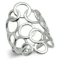 thumbnail image 1 of Rhodium Brass Ring with No Stone for Women Minimalist Theme No Stone Stone Color Style 3W170 Size 10, 1 of 3