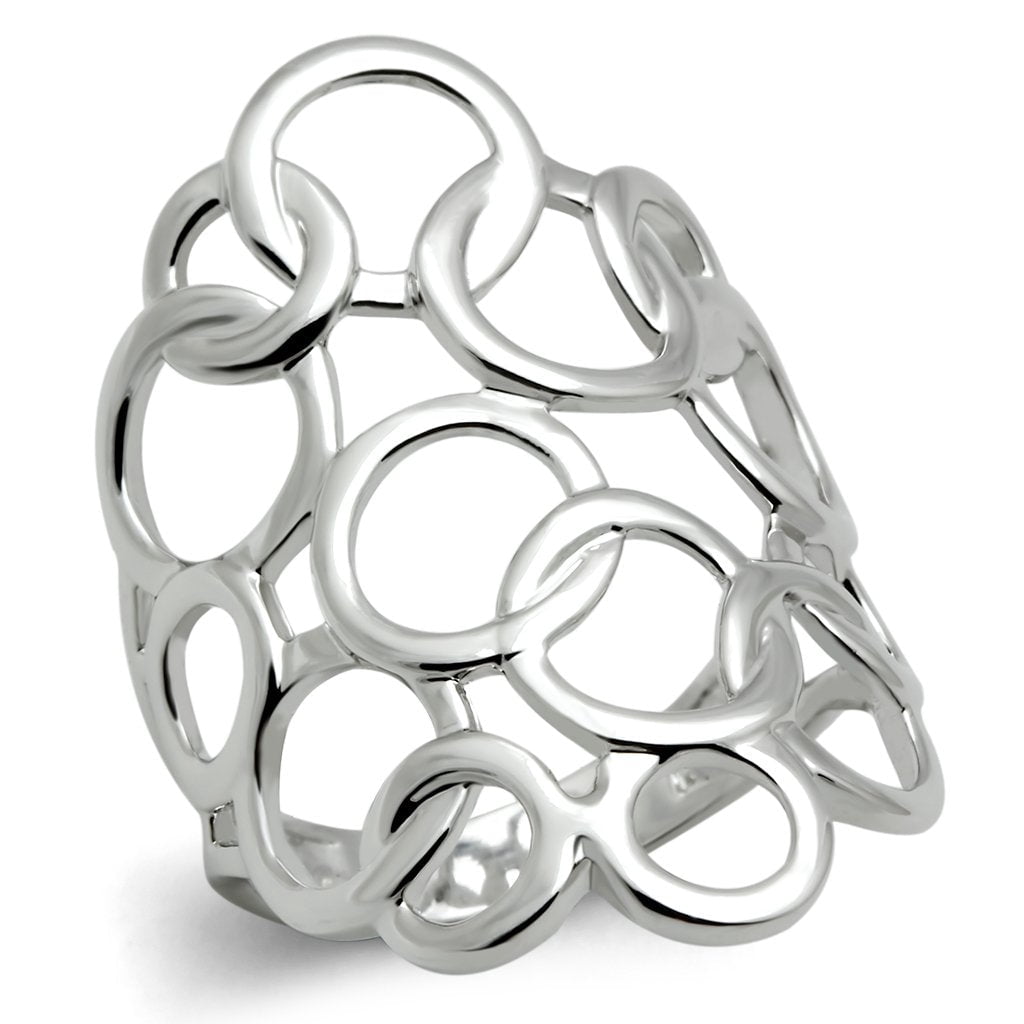 No Stone Rings Rhodium Brass Ring with No Stone for Women Minimalist Theme No Stone ...