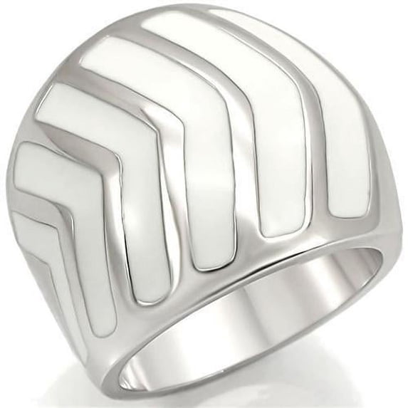 Rhodium Brass Ring with No Stone for Women No Stone Stone Color Style 0W310 Size 10