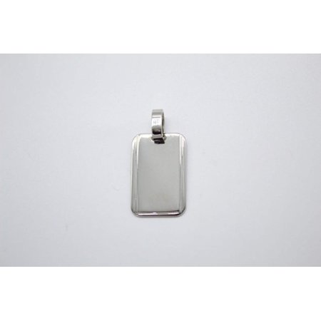Rhodium Customizable Name Tag