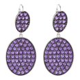 thumbnail image 1 of Rhodium Over Sterling Silver 7.8ctw African Amethyst Drop Earrings 1.8'L, 1 of 2