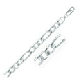 thumbnail image 1 of Rhodium Plated 8.8mm Sterling Silver Figaro Style Chain 20 in, 1 of 2
