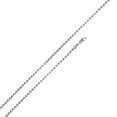 thumbnail image 1 of Rhodium Plated 925 Sterling Silver Bead Ball 180 Chain 1.8mm Made in Italy 16" Jewelry Female Unisex, 1 of 5
