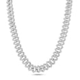 thumbnail image 1 of Rhodium Plated 925 Sterling Silver Encrusted Miami Cuban Link 10.2mm Chain 8" Jewelry Female Unisex, 1 of 5