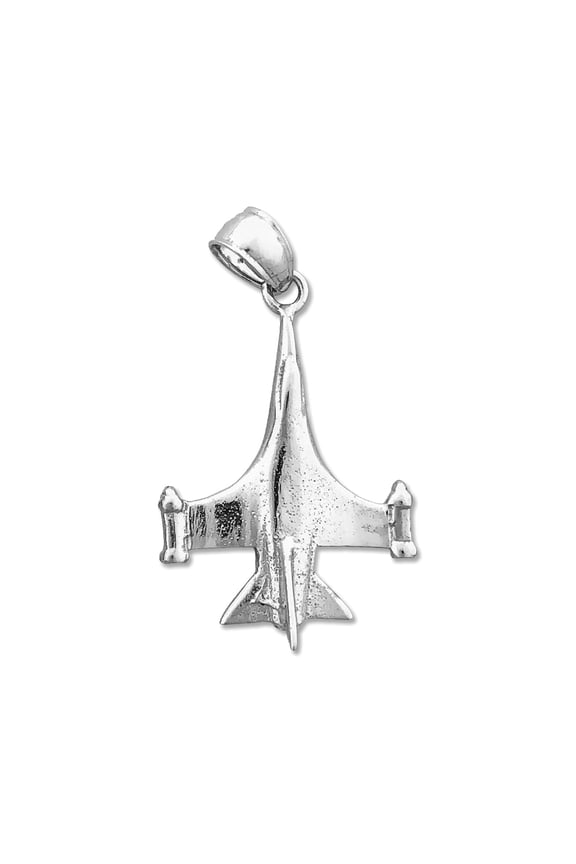 Rhodium Plated 925 Sterling Silver F5 Freedom Fighter Jet Charm