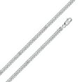 thumbnail image 1 of Rhodium Plated 925 Sterling Silver Miami Cuban 080 Chain Link 2.6mm Italy 20" Jewelry Female Unisex, 1 of 5