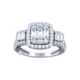 thumbnail image 1 of Rhodium Plated 925 Sterling Silver Past Present Future Bridal Ring White CZ Female Size 9, 1 of 4