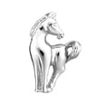 thumbnail image 1 of Rhodium Plated 925 Sterling Silver Pony Slide Pendant, 1 of 5