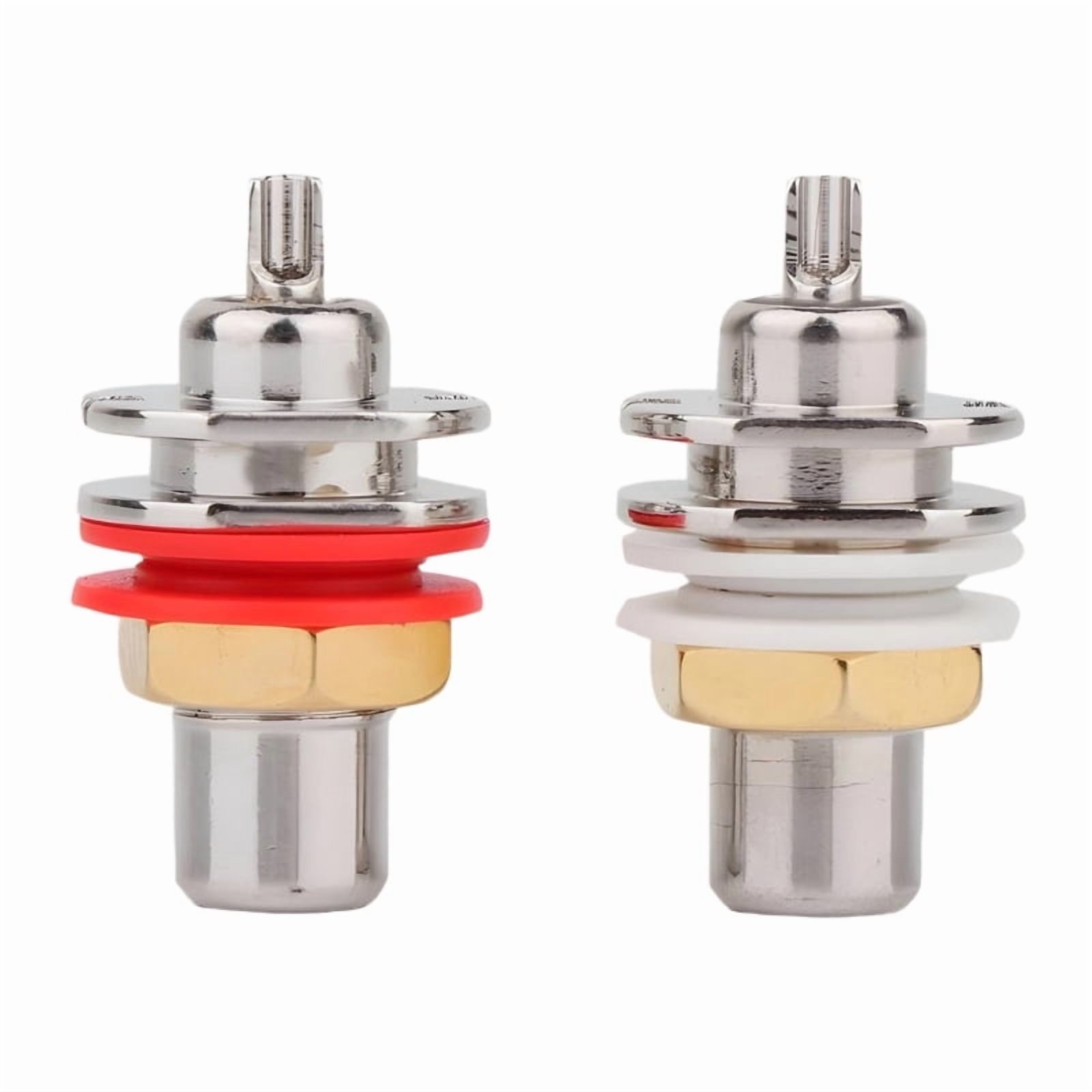 Rhodium Plated RCA Female Jack Connector Welding Terminal Block for High Fidelity Audio/Video Signal Transmission