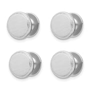 Rhodium Plated Round Shirt Stud