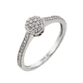thumbnail image 1 of Rhodium Plated Sterling Silver 925 Clear CZ Graduated Double Ring Band White Female Size 9, 1 of 4