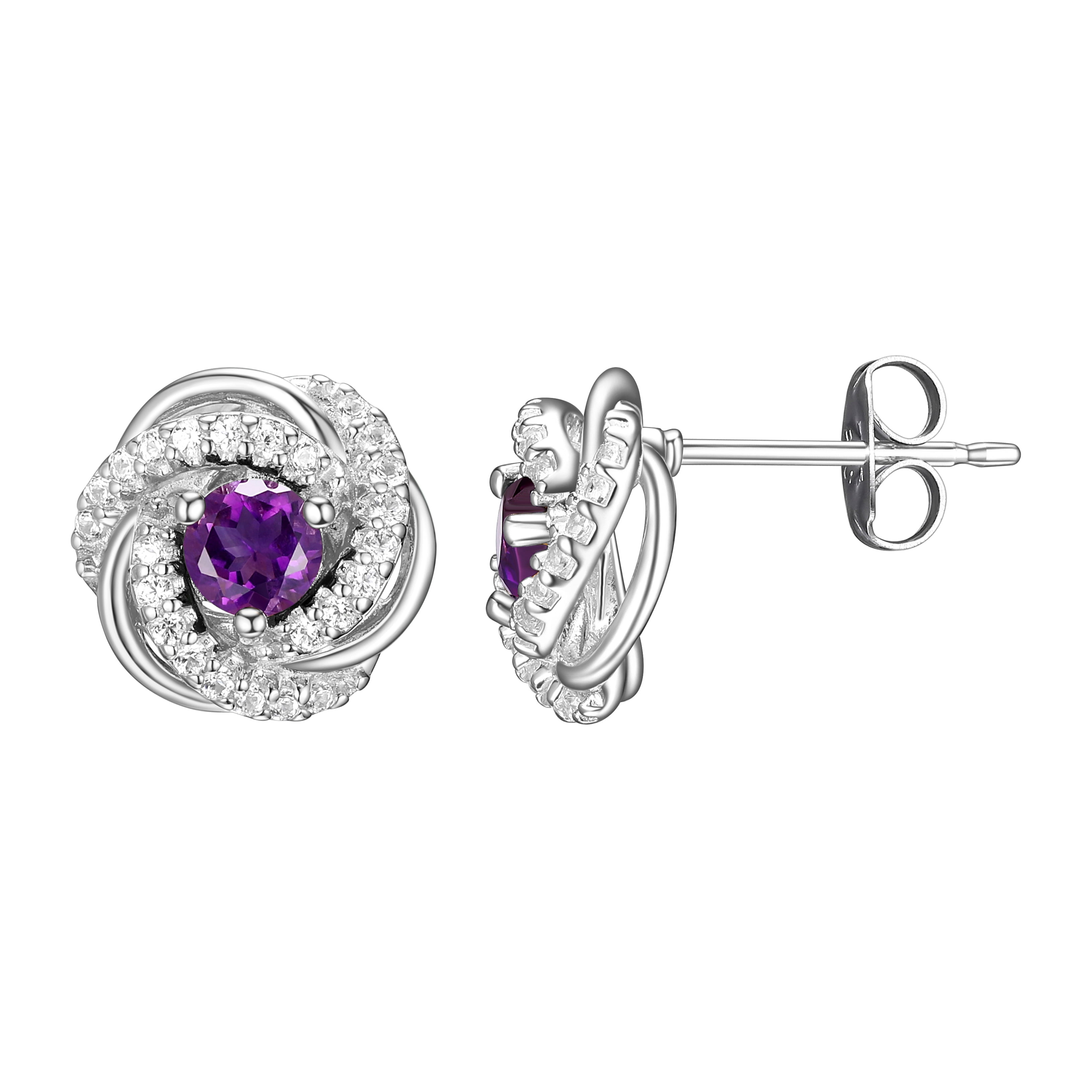 Genuine amethyst deals earrings
