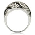thumbnail image 1 of Rhodium + Ruthenium Brass Ring with AAA Grade CZ in Jet for Women Jet Stone Color Style 0W224 Size 5, 1 of 4