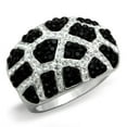 thumbnail image 1 of Rhodium & Ruthenium Brass Ring with Top Grade Crystal, Multi Color - Size 8, 1 of 1