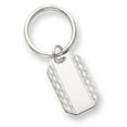 thumbnail image 1 of Rhodium-plated Patterned Edge Key Ring Size, 1 of 1
