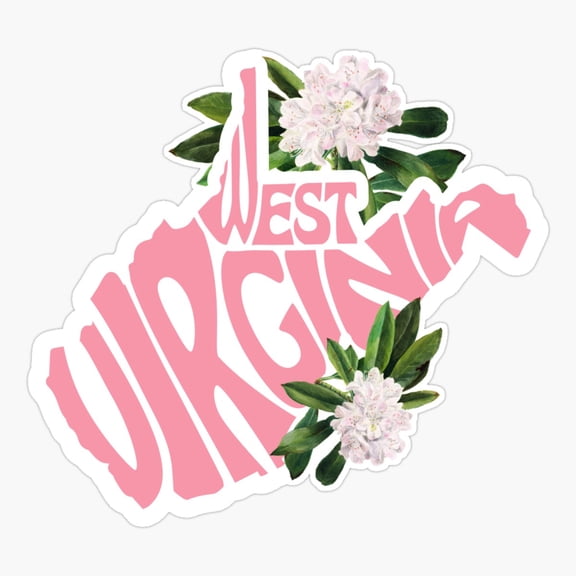 Rhododendron West Virginia Flower Vinyl Decal Sticker