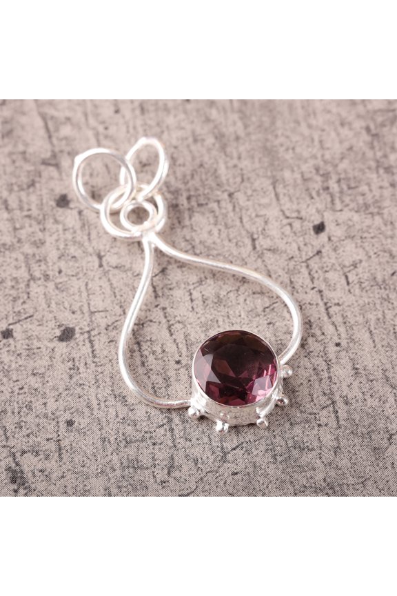 Rhodolite Pendant 925 Sterling Silver Jewelry