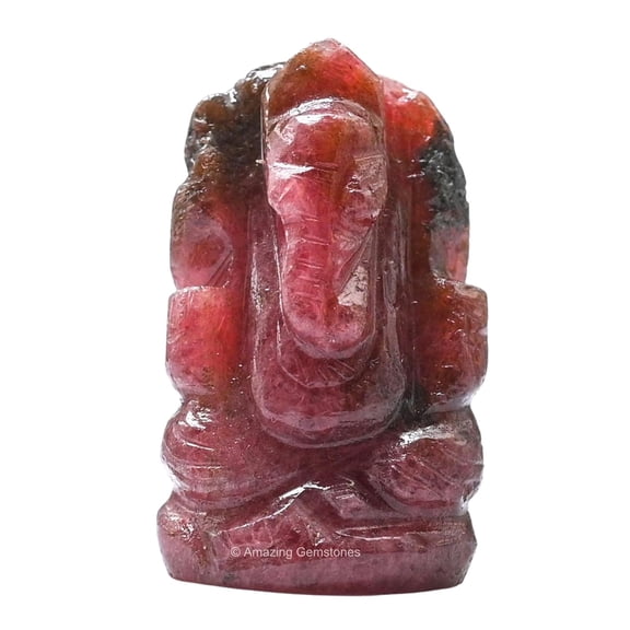 Rhodonite Crystal Ganesha Idol