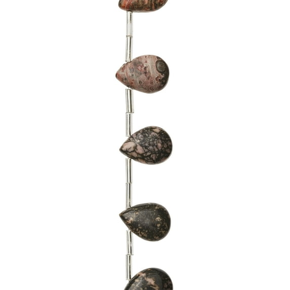 Rhodonite Teardrop Beads by Bead Landing - 14mm