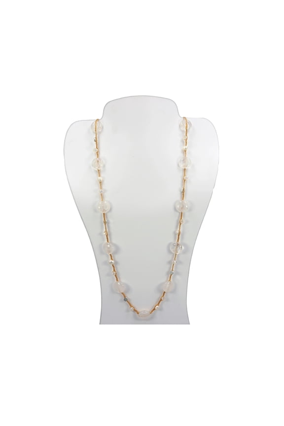 Woven Gray Rhodonite and Cultured Pearls Necklace, 1 Count