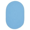 thumbnail image 1 of Rhody Rug  2 x 8 in. Happy Braids Solid Aqua Blue Oval Rug, 1 of 2