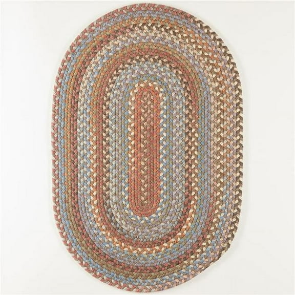 Rhody Rug BH37R084X108 7 x 9 ft. Bar Harbor Mocha Oval Rug, Multi Color