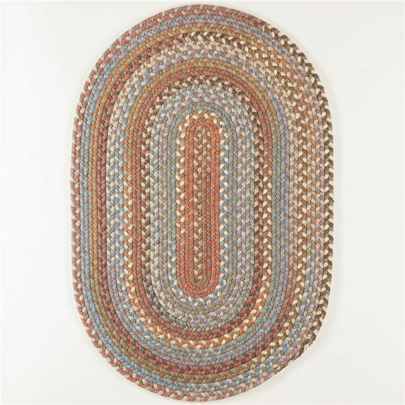 Rhody Rug BH37R120X156 10 x 13 ft. Bar Harbor Mocha Oval Rug, Multi Color