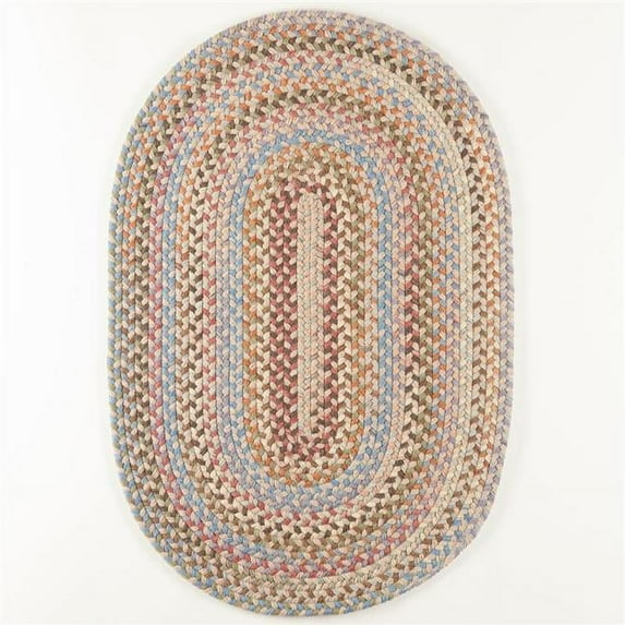 Rhody Rug BH57R096X132 8 x 11 ft. Bar Harbor Butterfield Oval Rug, Multi Color