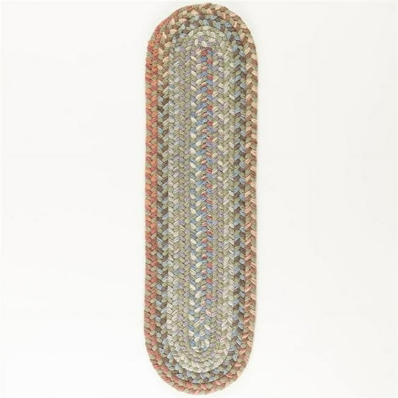 Rhody Rug BH67A008X028 8 x 28 ft. Bar Harbor Seaweed Stair Tread, Multi Color