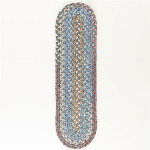 Rhody Rug BH97A008X028-13 Bar Harbor Bluestone Stair Treads, Multi Color - Set of 13