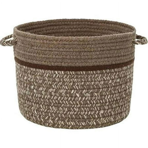 Rhody Rug CC38B010X008S 10 x 8 in. Casual Comfort Mocha Banded Basket